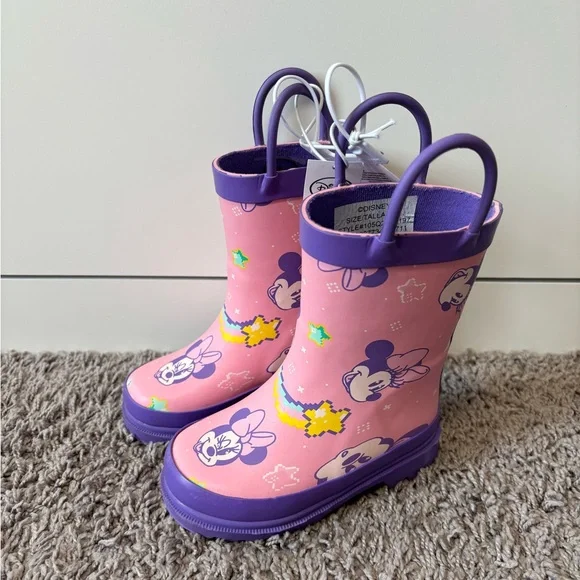 Disney Store Toddler Girl Minnie Mouse Rain Boots - Picture 3 of 7